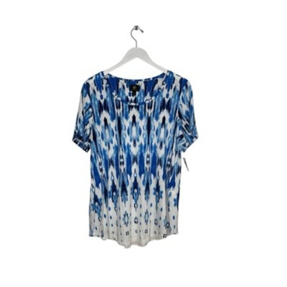 Jm Collection Women's Ocean Blue Top Plus Size 0X NWT - Picture 1 of 5